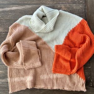Minkpink Colorblock Turtleneck Sweater